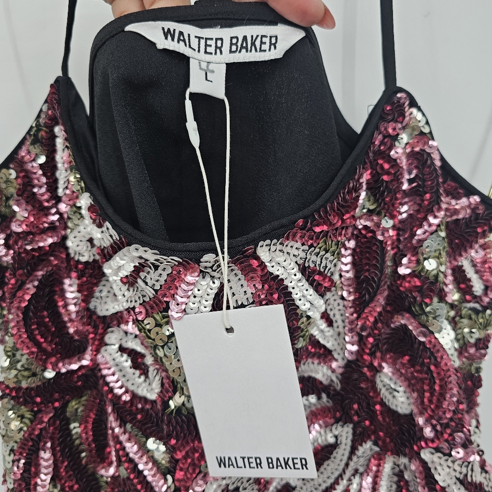Walter‎ Baker Pixie Sequin Beaded Cropped Cami To… - image 4